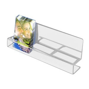 Présentoir en plexiglas 3 places - PVC cristal 3 places 10/15 - Capacité 4 cm par case - Largeur totale du présentoir 37 cm