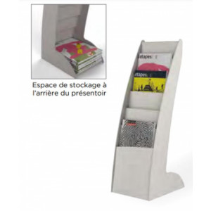 Présentoir fixe pour brochure - 6 cases - Format A4 ou 24 x 32 cm 