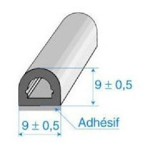 Profilés cellulaires avec adhésifs en EPDM - Rouleau de 50 ml / 60 ml - Résistance rupture : 20 N/mm²