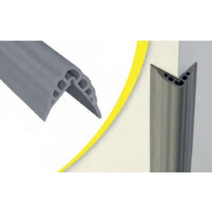 Protection d'angle de mur plat à coller 50 x 50 mm - Longueur : 2 m - Matière : SEBS - 11 couleurs disponibles
