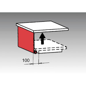 Protection latérale en PVC à enrouler pour table élévatrice - Option