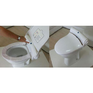 Protection lunette WC automatique - Couvre siège pour toilettes publiques