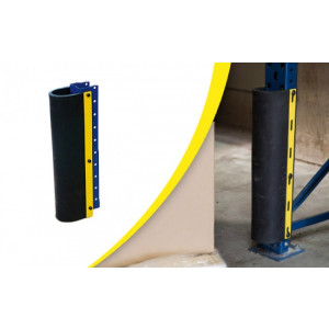 Protection pied pour rayonnage - Matière : EPDM - Hauteur : 550 mm - Écartement : 80 à 120 mm