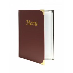 Protège-menu en PVC - Formats A4 ou A5 - Dimensions : 23,7 x 17,2 x 0,8  -  31,5 x 24 x 1 cm