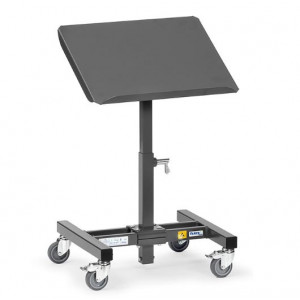 https://www.techni-contact.site/ressources/images/produits/merchandising/pupitre-d-atelier-esd-56832731-1.jpg - Profilé et tube d'acier - Charge : 150 kg - Roues: Ø 75 x 25 mm