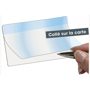 Rabat adhésif précollé - Matière : PVC Transparent