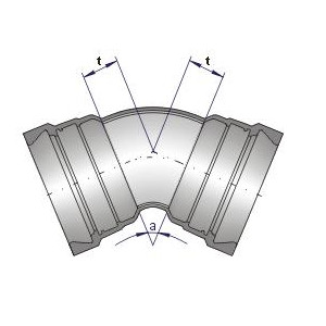 Raccord droit ALPINAL à emboîtement / bout uni avec orifice 2'' GAZ et joint UNIVERSAL DN 80 - Accessoires de raccordement Non verrouillés des canons à neige