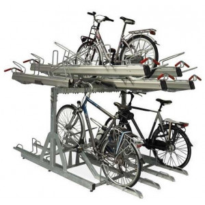 Rack vélo deux étages - Arceau d'attache du cadre/roue AR