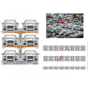 Rack voitures pour casse automobile - Pour stockage 6 voitures