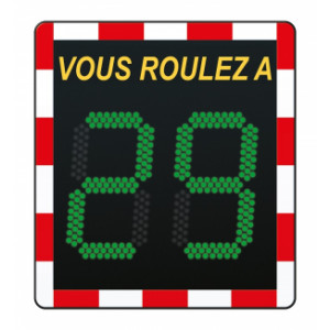 https://www.techni-contact.site/ressources/images/produits/merchandising/radar-pedagogique-grand-ecran-77416623-1.jpg - LED avec changement de couleur en cas d’excès de vitesse