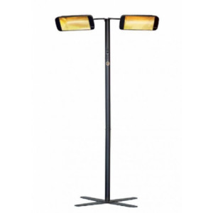 Chauffage radiant sur pied pour atelier - Zone chauffée : 25 à 30 m² - Puissance : 2 x 1500 W - Lampe Amber light