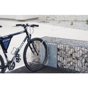 Range vélos gabion frontal - Se fixe à l'aide de gabion