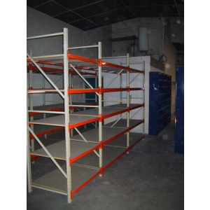 Rayonnage fixe bâtiment à longerons - Rayonnage métallique Profilcase