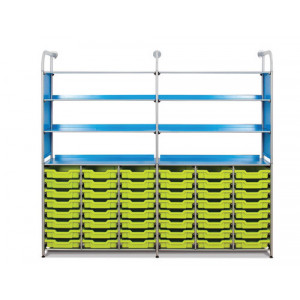 Rayonnage pour crèche - L = 2020 x p = 430 x H = 1806 mm