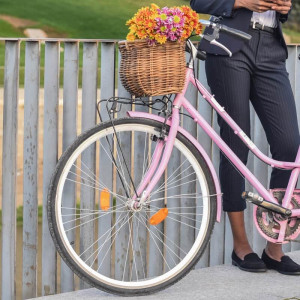 Réflecteur pour roues vélo - Lot de 2 catadioptres - Ultra brillant - Couleur : Orange