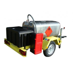 Remorque avec citerne à eau ou à fioul - Capacité 450 L - P.T.A.C. : 750 kg