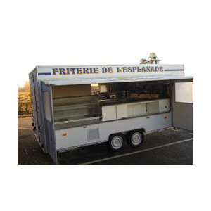 Remorque friterie gaz 2 ou 3 bacs - Friterie-Snack type VIK-LYS