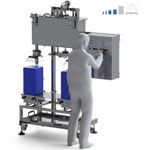 https://www.techni-contact.site/ressources/images/produits/merchandising/remplisseuse-semi-automatique-pour-produits-liquides-58827147-1.jpg - Une gamme de remplisseuses semi-automatiques développée pour s'adapter à des contenants de 100 mL à 30L (bouteille, jerrican, seau, pot, etc.) pour produits chimiques, lubrifiants, huile alimentaire. Dosage pondéral.