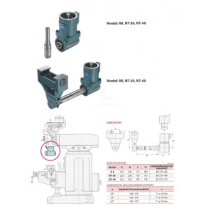 Renvoi d'angle pour fraiseuse - Pour usinage horizontal