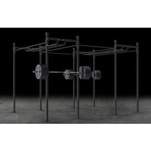 Rig cage de musculation 2 racks en acier - Box musculation 2 racks, 4 barres fixes 2800-30 mm