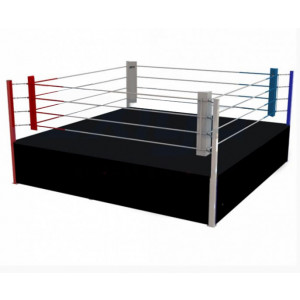 Ring de boxe podium - Ring de compétition : 5.5 m - Intérieur : 4.88 m