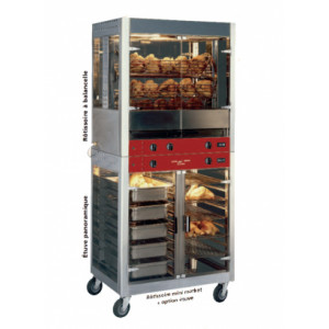 Rôtissoire 5 balancelles 8.5 kW - Capacité : 25 poulets - Dimensions : 850 x 700 x 850 mm - Puissance : 8.5 Kw