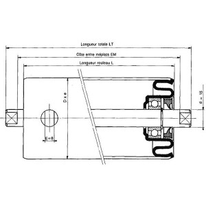 Rouleau convoyeurs à bande - Utilisation de -20° à + 80°C