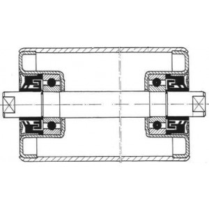 Rouleaux type mine - Diamètre: 63.5 x 2.9 à 159 x 4.5