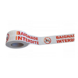 https://www.techni-contact.site/ressources/images/produits/merchandising/rubalise-baignade-interdite-22872132-1.jpg - Polyéthylène - Largeur : 75 mm - Longueur : 250 m - Message : Baignade interdite