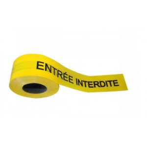 https://www.techni-contact.site/ressources/images/produits/merchandising/rubalise-entree-interdite-39746281-1.jpg - Polyéthylène - Largeur : 75 mm - Longueur : 250 m - Message : Entrée interdite