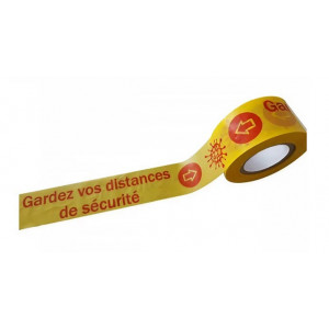 https://www.techni-contact.site/ressources/images/produits/merchandising/rubalise-gardez-vos-distances-de-securite-77433114-1.jpg - Polyéthylène - Largeur : 75 mm - Longueur : 250 m - Message : Gardez vos distances de sécurité