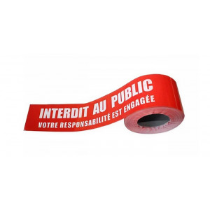 https://www.techni-contact.site/ressources/images/produits/merchandising/rubalise-interdit-au-public-31327857-1.jpg - Polyéthylène - Largeur : 75 mm - Longueur : 250 m - Message : Interdit au public