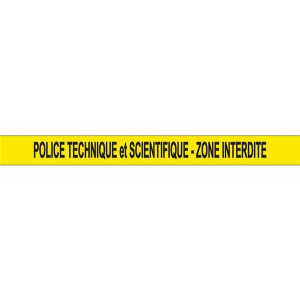 https://www.techni-contact.site/ressources/images/produits/merchandising/rubalise-police-technique-et-scientifique-34575127-1.jpg - Polyéthylène - Largeur : 75 mm - Longueur : 250 m - Message : Police technique et scientifique