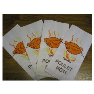 Sac papier pour poulet cuit - Papier kraft - 15 dimensions possibles