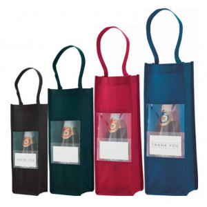 Sac porte bouteille publicitaire - Zone d'impression : 60 x 50 mm (1 Couleur - 1 Face)