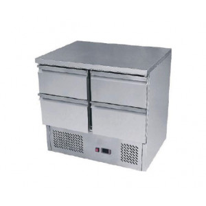 Saladette de grande capacité en inox - Température : De + 2 / + 8 °C - Capacité : 300 L