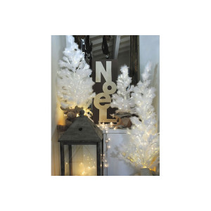 Sapin noël lumineux en plumes - Hauteur : 120 cm  -  Tension : 12V