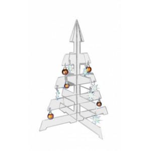 Sapin original plexiglas - Plexiglas épaisseur 4mm - Sapin de pieds hauteur 50 cm - base 40/40 cm