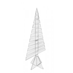 Sapin plexi - Plexiglas épaisseur 10 5 mm - Hauteur 150 cm - Base 78 cm