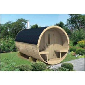 Sauna tonneau en bois - Épaisseur du bois de 28/42 mm