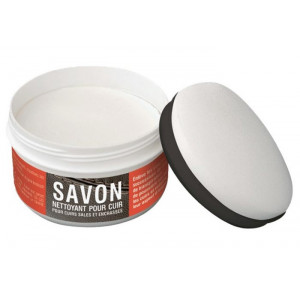 Savon nettoyant régénérant cuir - Pot de 250 ml + une éponge comprise