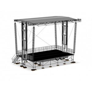 Scène mobile 80 m² - Capacité de charge répartie : 10 T