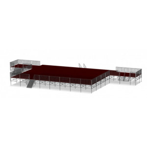 Scène traditionnelle modulable - Résistance : 500 Kg / m2 - Selon Norme NF P06-001