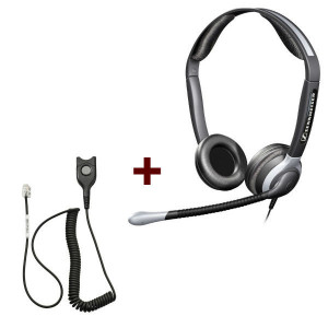 Sennheiser CC540 + cordon de connexion QD - Casque Téléphone Filaire - SECC540QD-Sennheiser