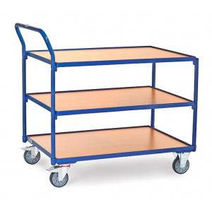 https://www.techni-contact.site/ressources/images/produits/merchandising/servante-d-atelier-300-kg-avec-3-plateaux-en-melamine-74773781-1.jpg - Charge : 300 Kg - 3 plateaux en mélaminé - Barre de poussée horizontale