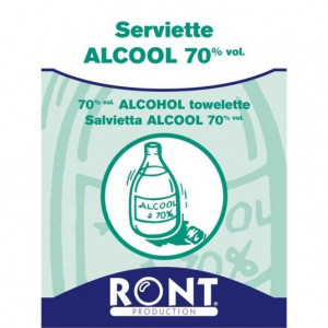 Serviette alcool 70° désinfectante sport - Lot de 10 serviettes