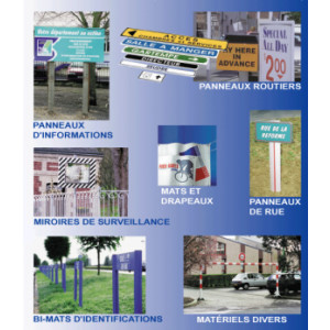 Signalétique urbaine en Bois - Matière : Aluminium - PVC - PMMA - Bois