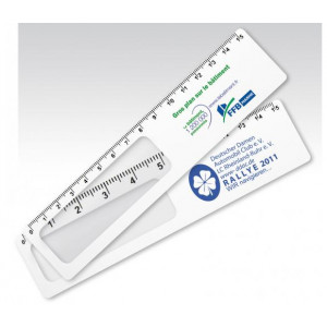 Signet règle loupe publicitaire - Dimensions (mm) : 140 x 37