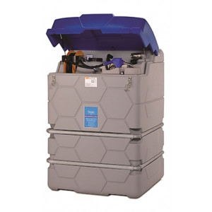 Station cuve adblue 1500 litres - Débit : 32 l.min - Enrouleur  automatique avec 8 m de flexible