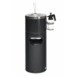 https://www.techni-contact.site/ressources/images/produits/merchandising/station-de-desinfection-pour-papiers-avec-porte-bouteille-et-seau-interieur-29327131-1.jpg - Capacité : 32 L - Acier ou inox - Dimensions (H x L x P) 900 x 460 x 350 mm